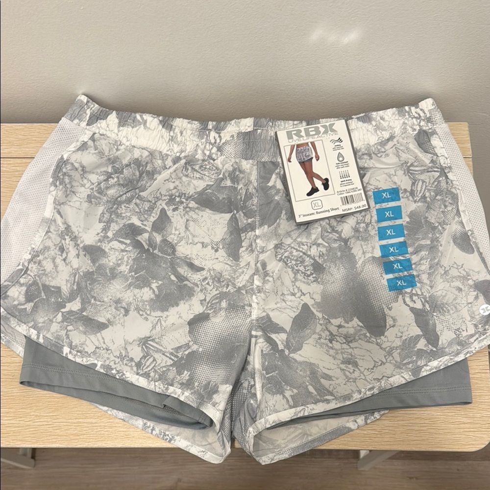 RBX Women's Gray Patterned Shorts